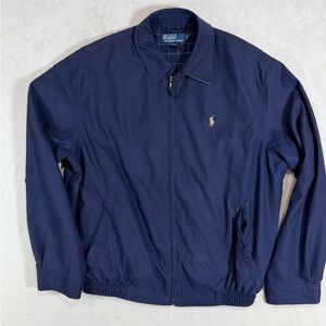 Polo Ralph Lauren Men’s Size Medium Classic Navy Harrington Barracuda Jacket